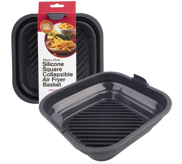 Daily Bake: Silicone Square Collapsible Air Fryer Basket 